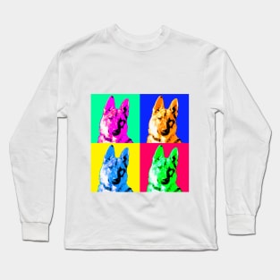 Pop Art - German Shepherd Dog Long Sleeve T-Shirt